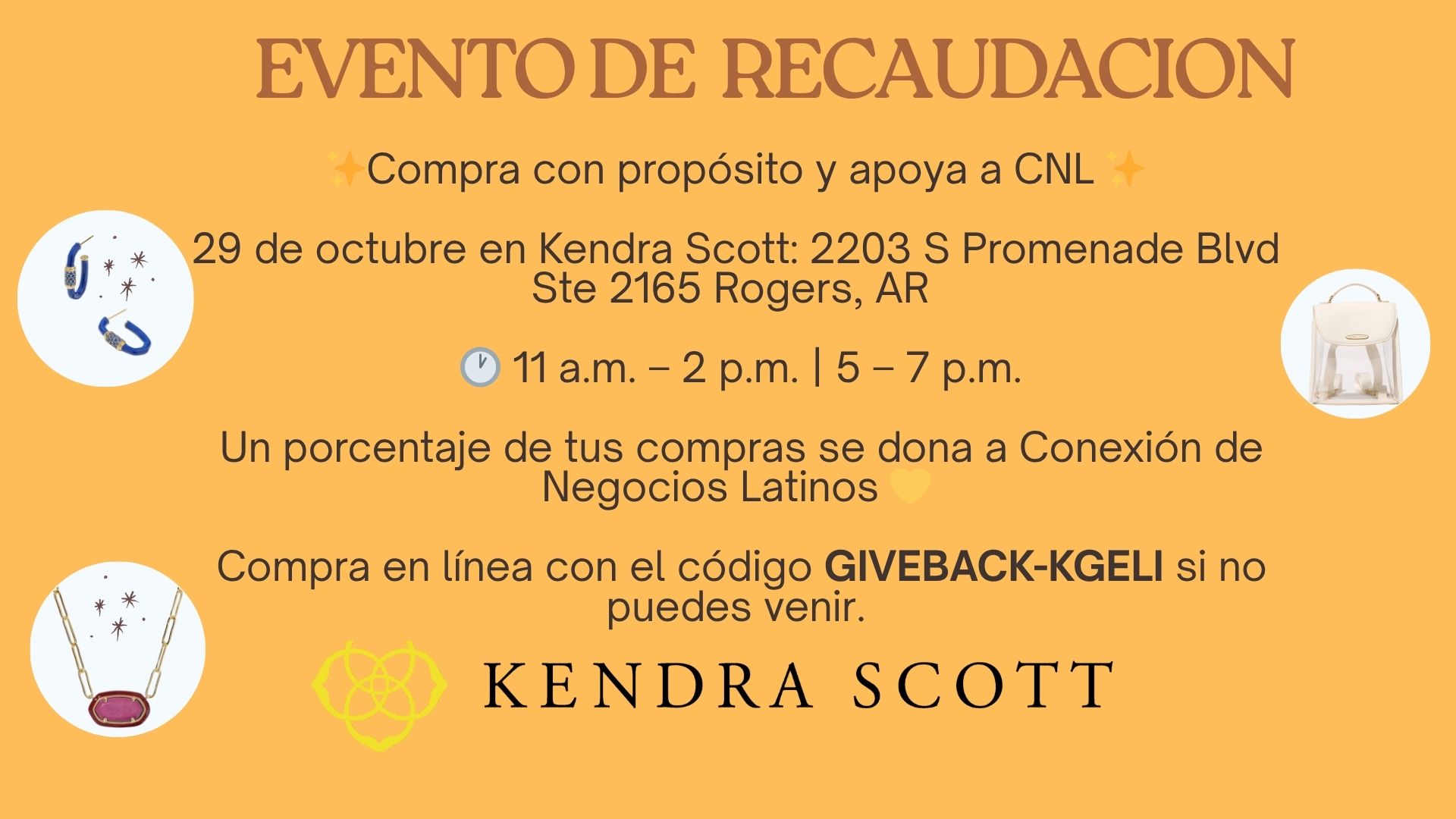 Evento de Recaudacióon con Kendra Scott Jewerly